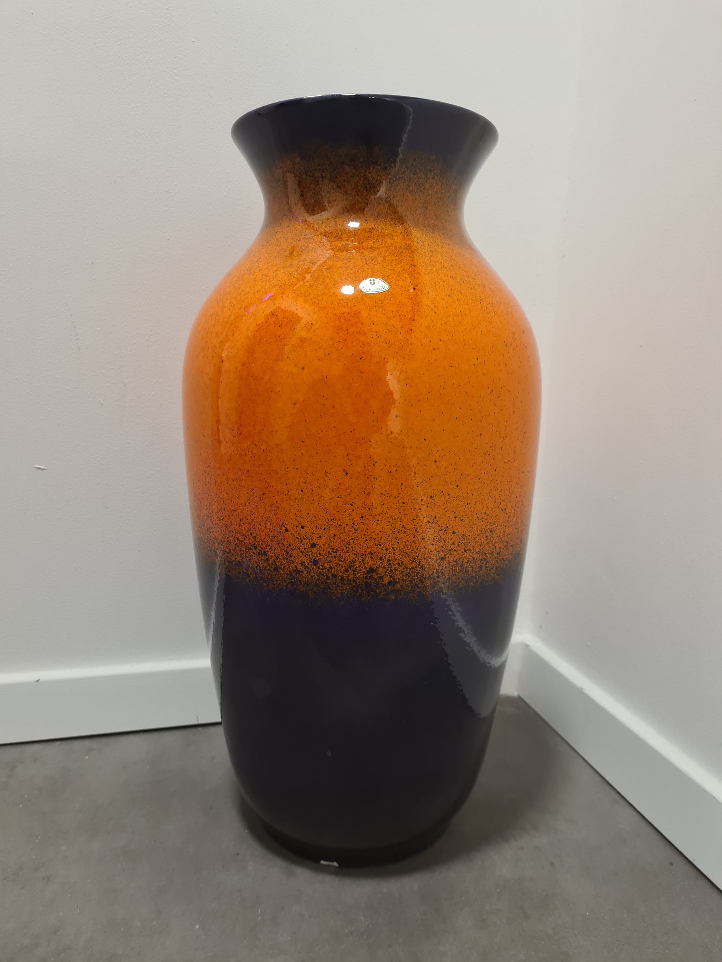 Ü-Keramik Vase Uebelacker Mid-Century Vintage 52x24cm