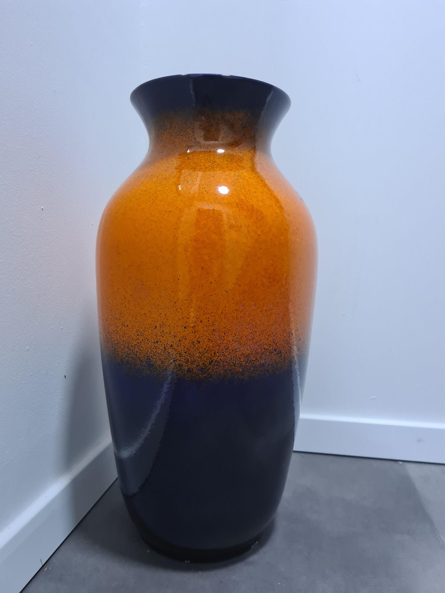 Ü-Keramik Vase Uebelacker Mid-Century Vintage 52x24cm