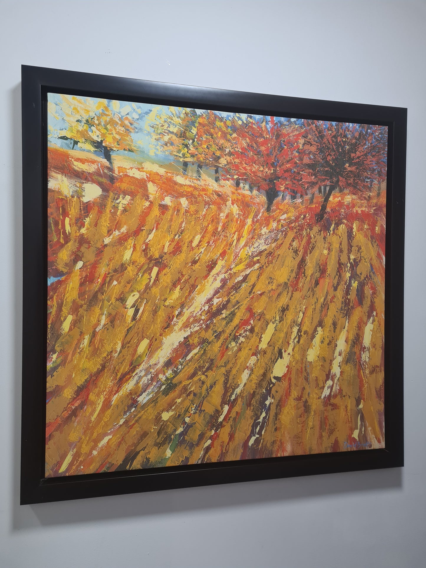 Ölgemälde David Brett (XIX-XX) Frankreich Puget Mirabeau 106x106cm