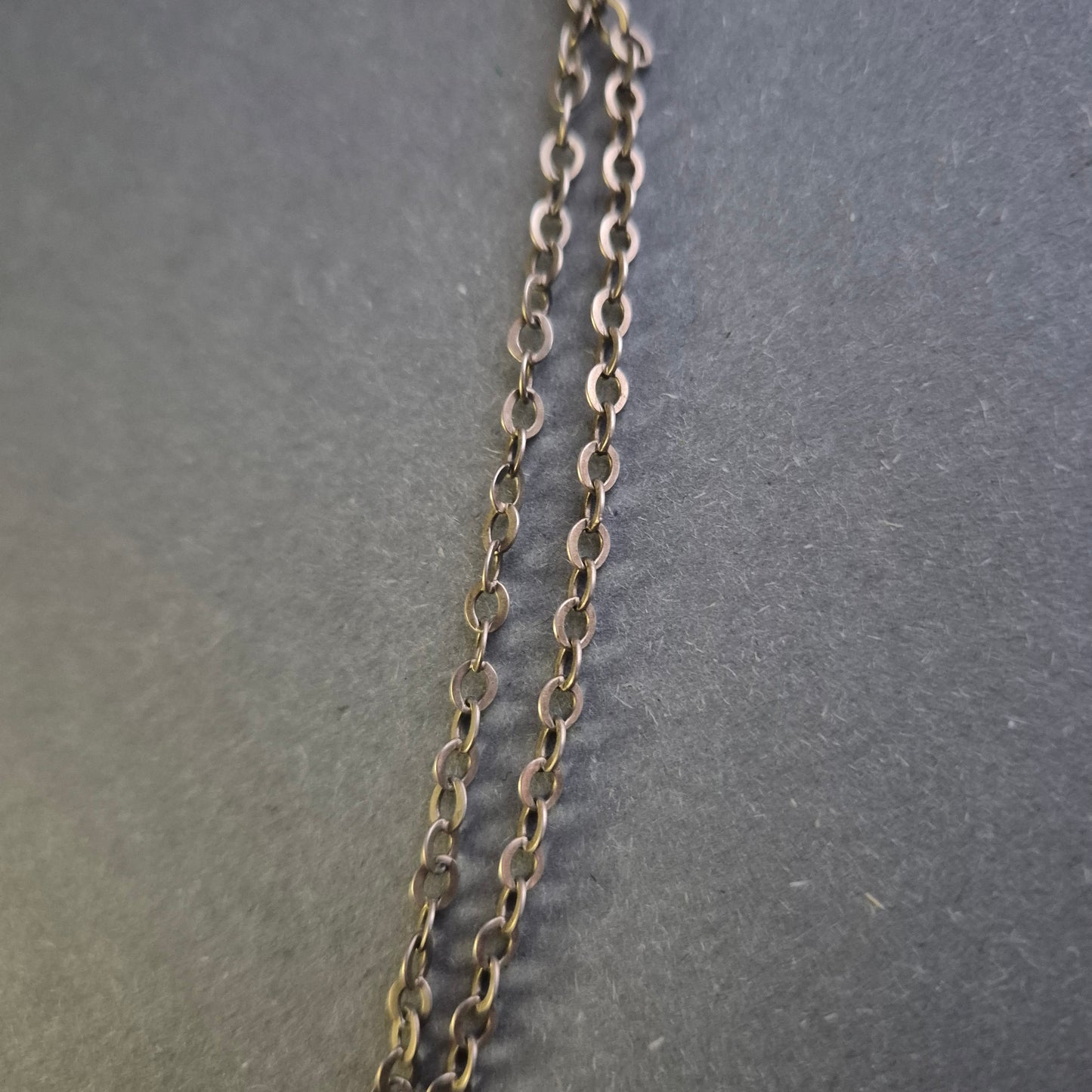 Antike Doppelankerkette – Silberfarbene Uhrenkette mit Karabinerhaken