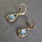 Elegante Vintage-Ohrringe – Tropfendesign mit blauen Schmucksteinen
