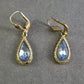 Elegante Vintage-Ohrringe – Tropfendesign mit blauen Schmucksteinen