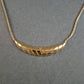 Elegante Vintage-Goldkette mit geschwungenem Mittelteil