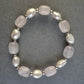 Elegantes Naturstein-Perlenarmband – Rosenquarz & Süßwasserperlen