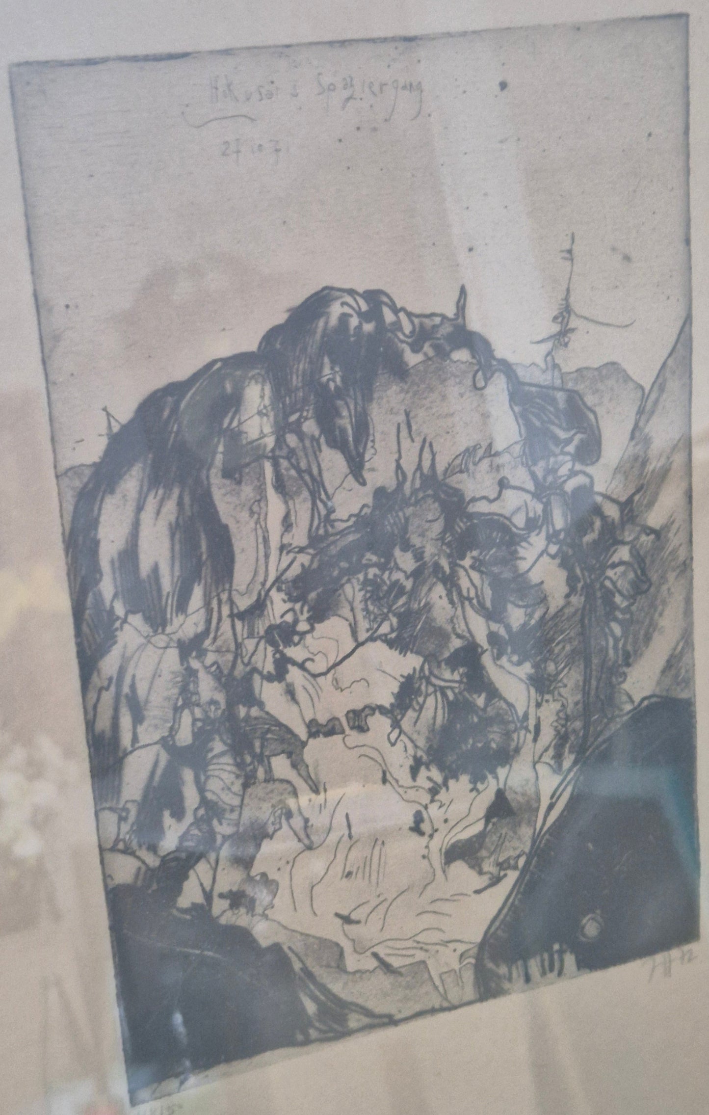 Horst Janssen (1929-1995) Kaltnadelradierung Handsigniert und Nummeriert