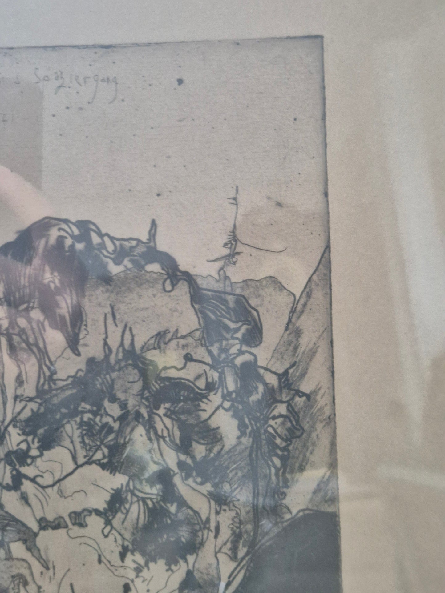 Horst Janssen (1929-1995) Kaltnadelradierung Handsigniert und Nummeriert