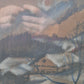 Gemälde Öl-/Mischtechnik Winterlandschaft um Abendrot 54 x 36 cm