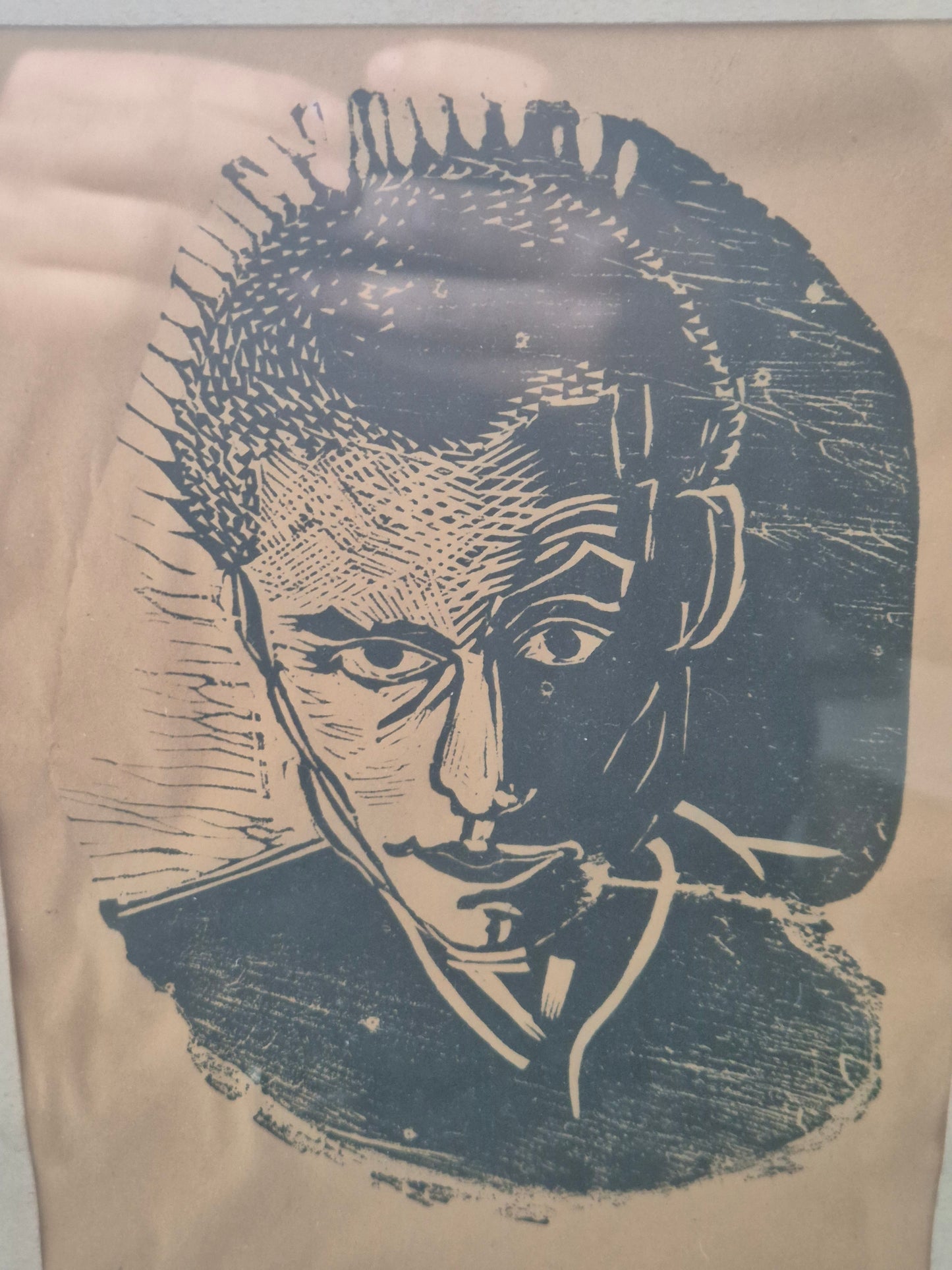 Lithographie Porträtstudie Mann Handsigniert und Nummeriert 1/10