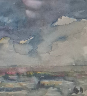 Nagel (XX) Deutsche Malerschule Wasserfarben Landschaft Borkum
