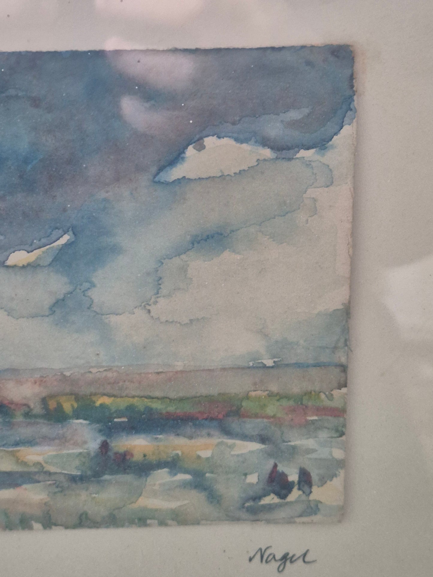 Nagel (XX) Deutsche Malerschule Wasserfarben Landschaft Borkum