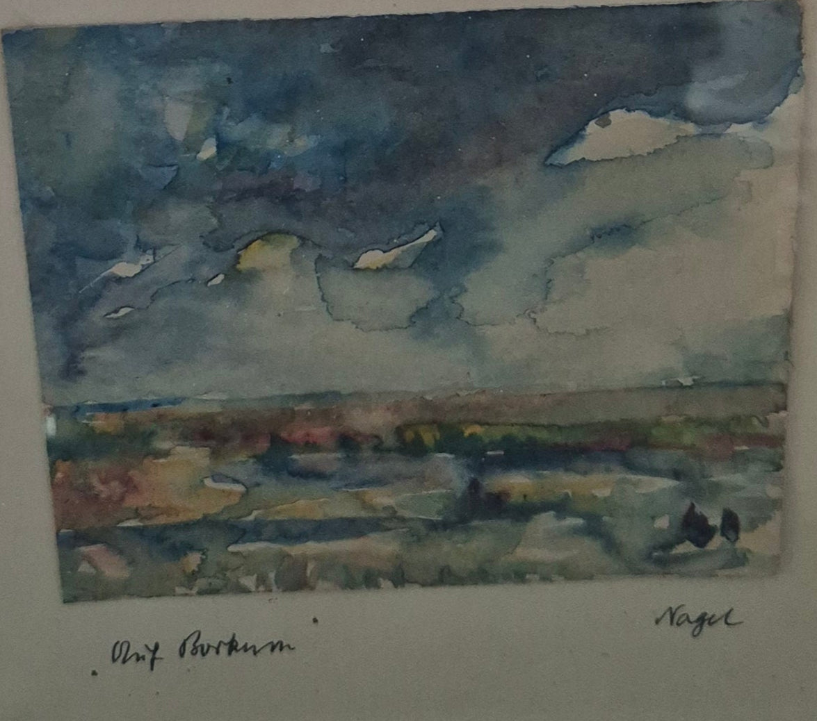 Nagel (XX) Deutsche Malerschule Wasserfarben Landschaft Borkum