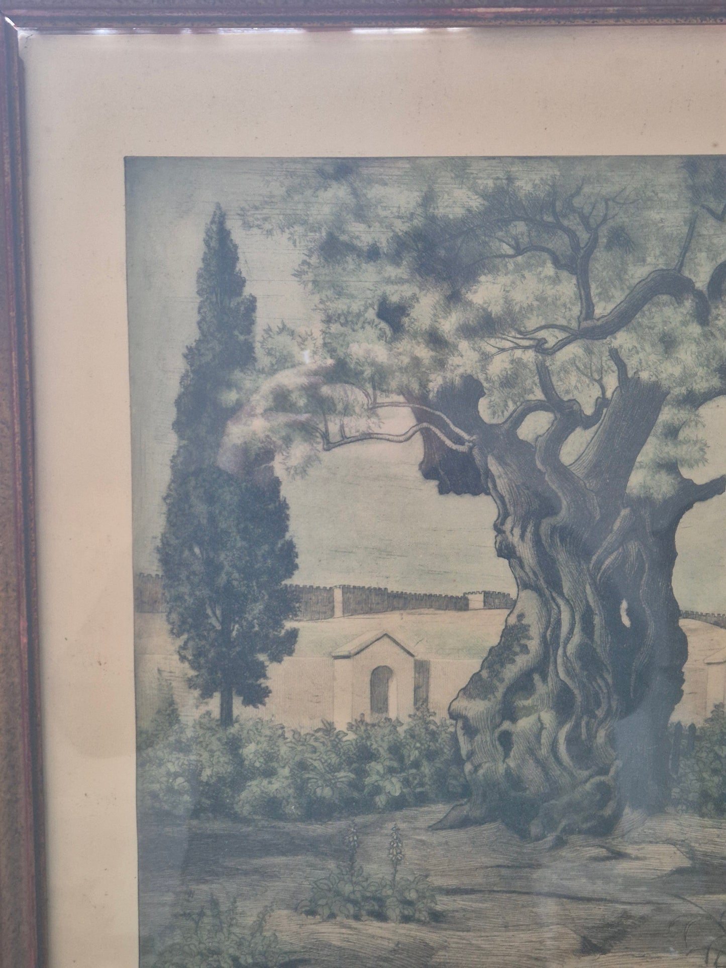 Original Radierung Antik Landschaft Handsigniert und Nummeriert 36/150