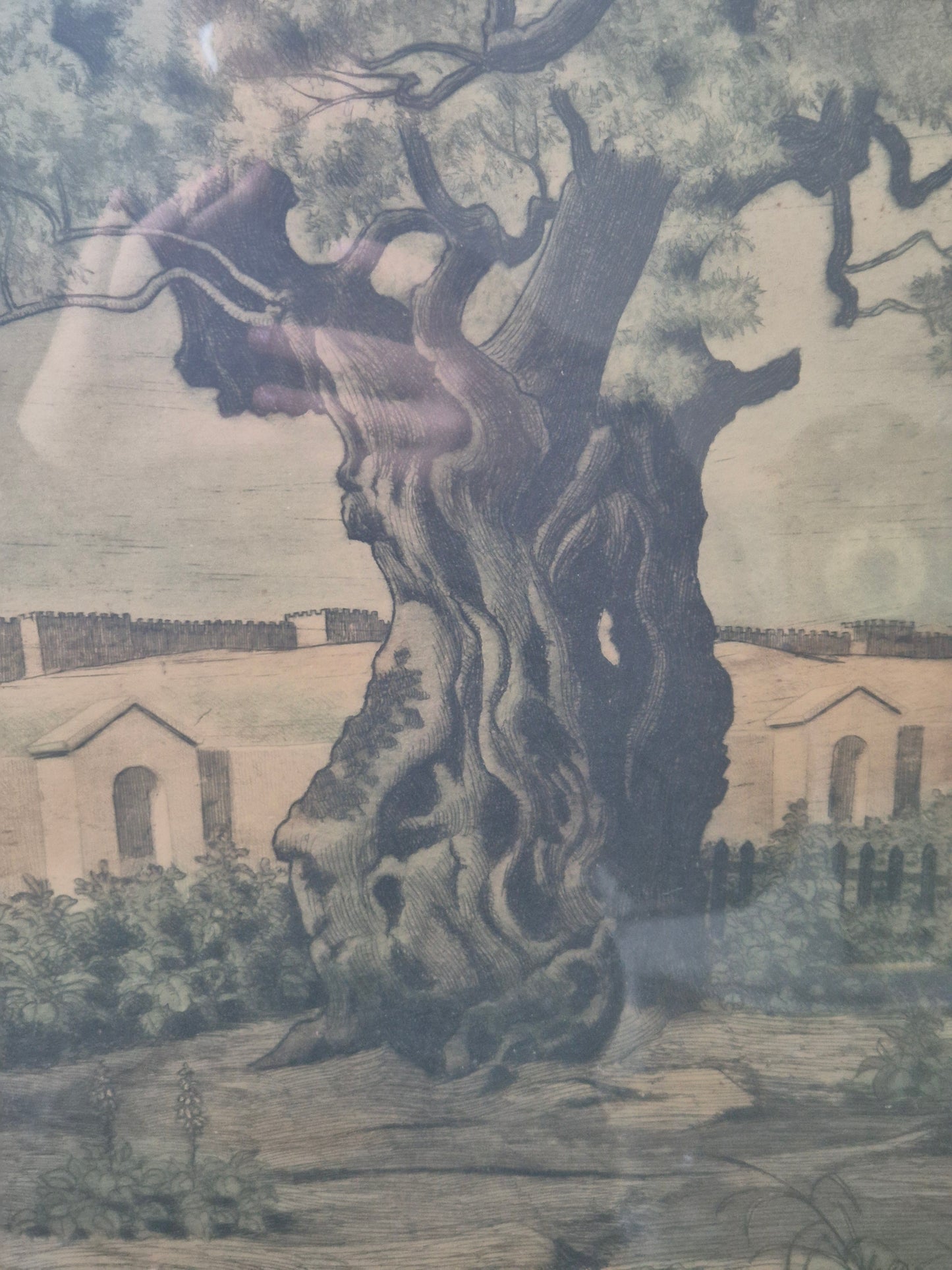 Original Radierung Antik Landschaft Handsigniert und Nummeriert 36/150