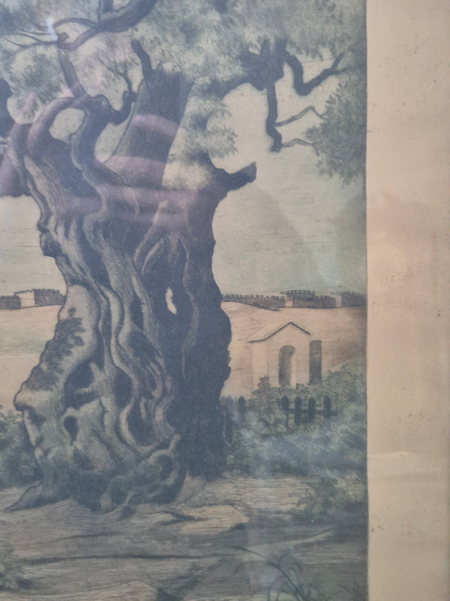 Original Radierung Antik Landschaft Handsigniert und Nummeriert 36/150