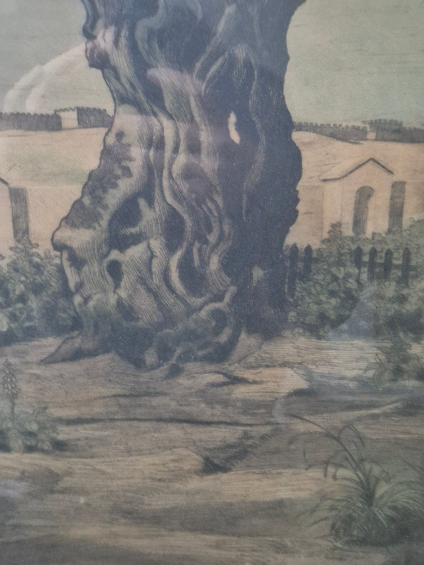 Original Radierung Antik Landschaft Handsigniert und Nummeriert 36/150