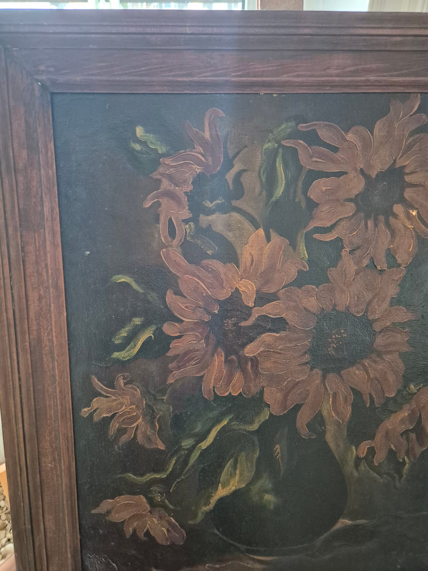 Europäische Malerschule (XIX-XX) Ölgemälde Stillleben Sonnenblumen