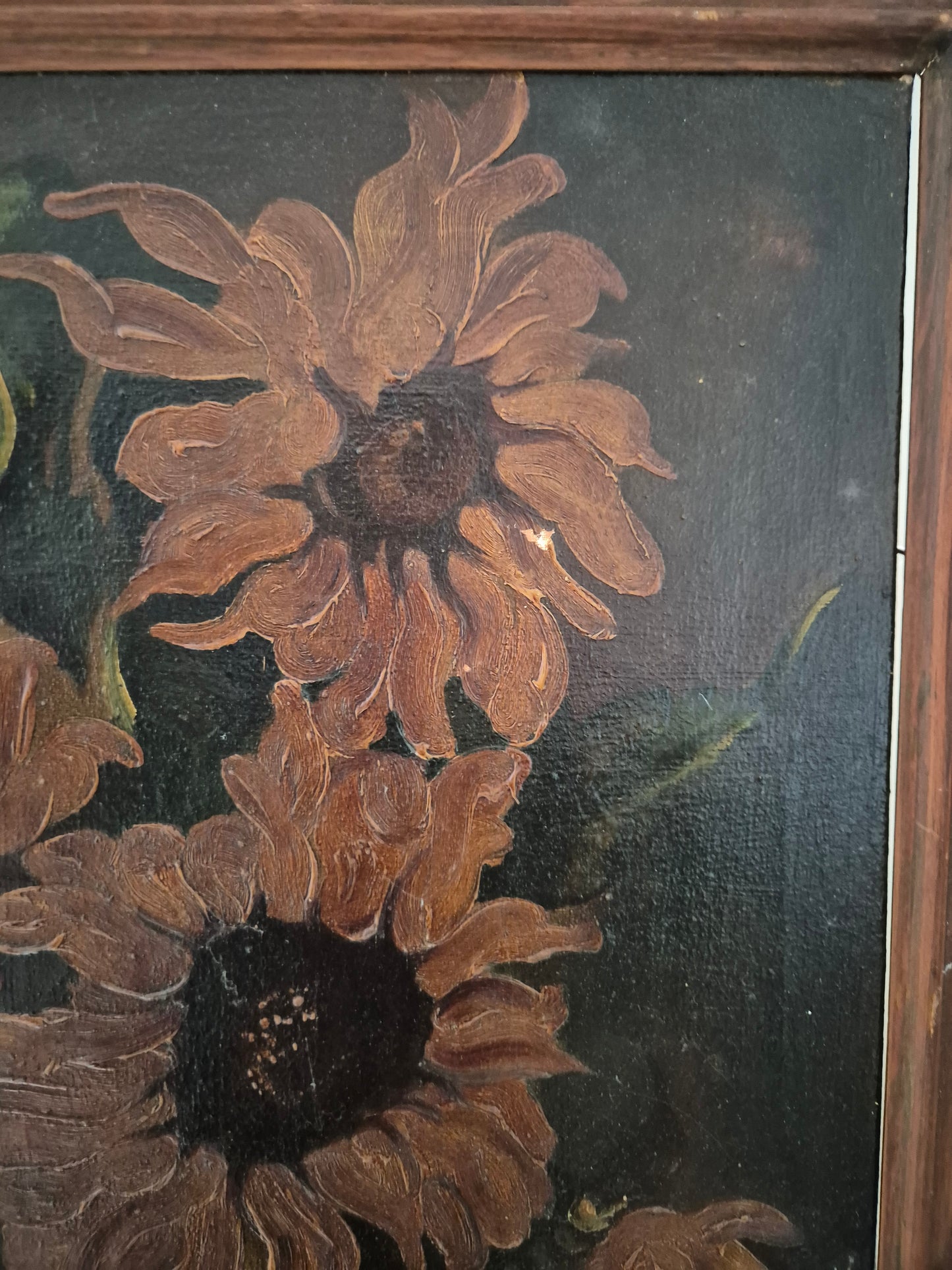 Europäische Malerschule (XIX-XX) Ölgemälde Stillleben Sonnenblumen