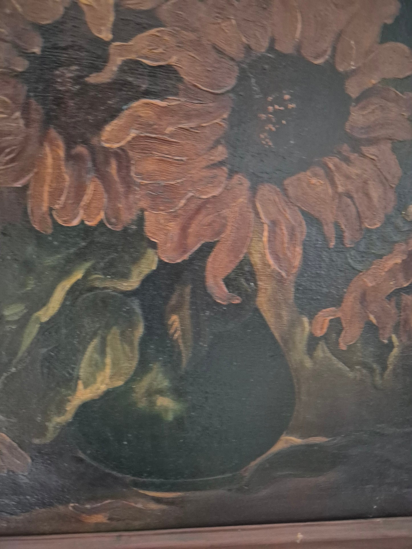 Europäische Malerschule (XIX-XX) Ölgemälde Stillleben Sonnenblumen