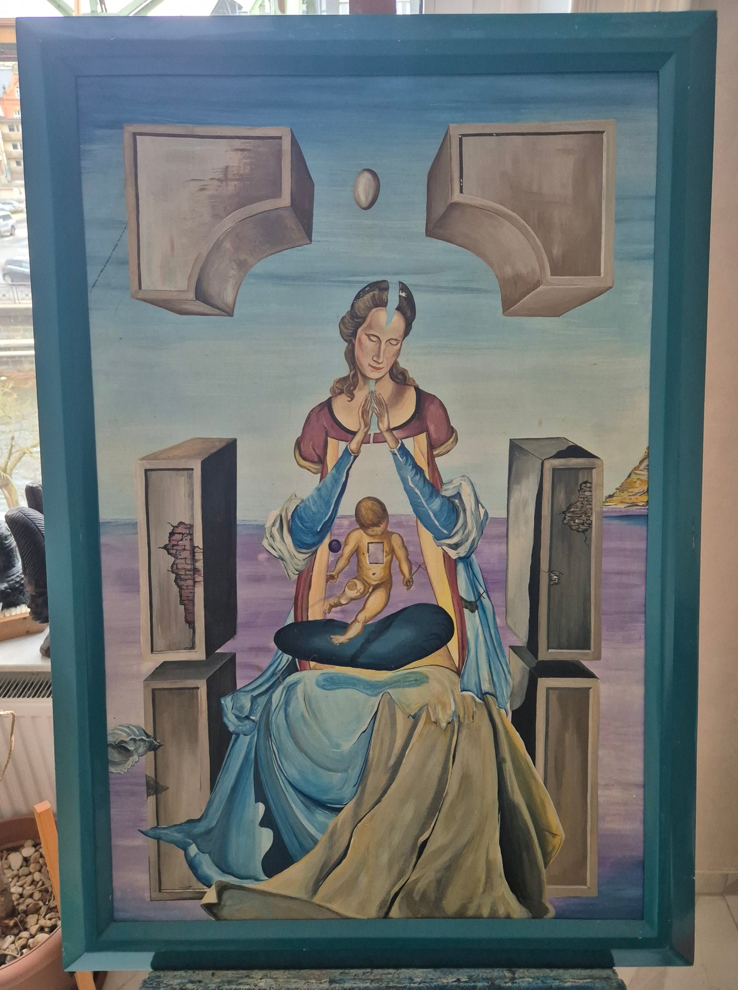 Salvador Dali (1904-1989) After Ölgemälde Surrealismus Madonna