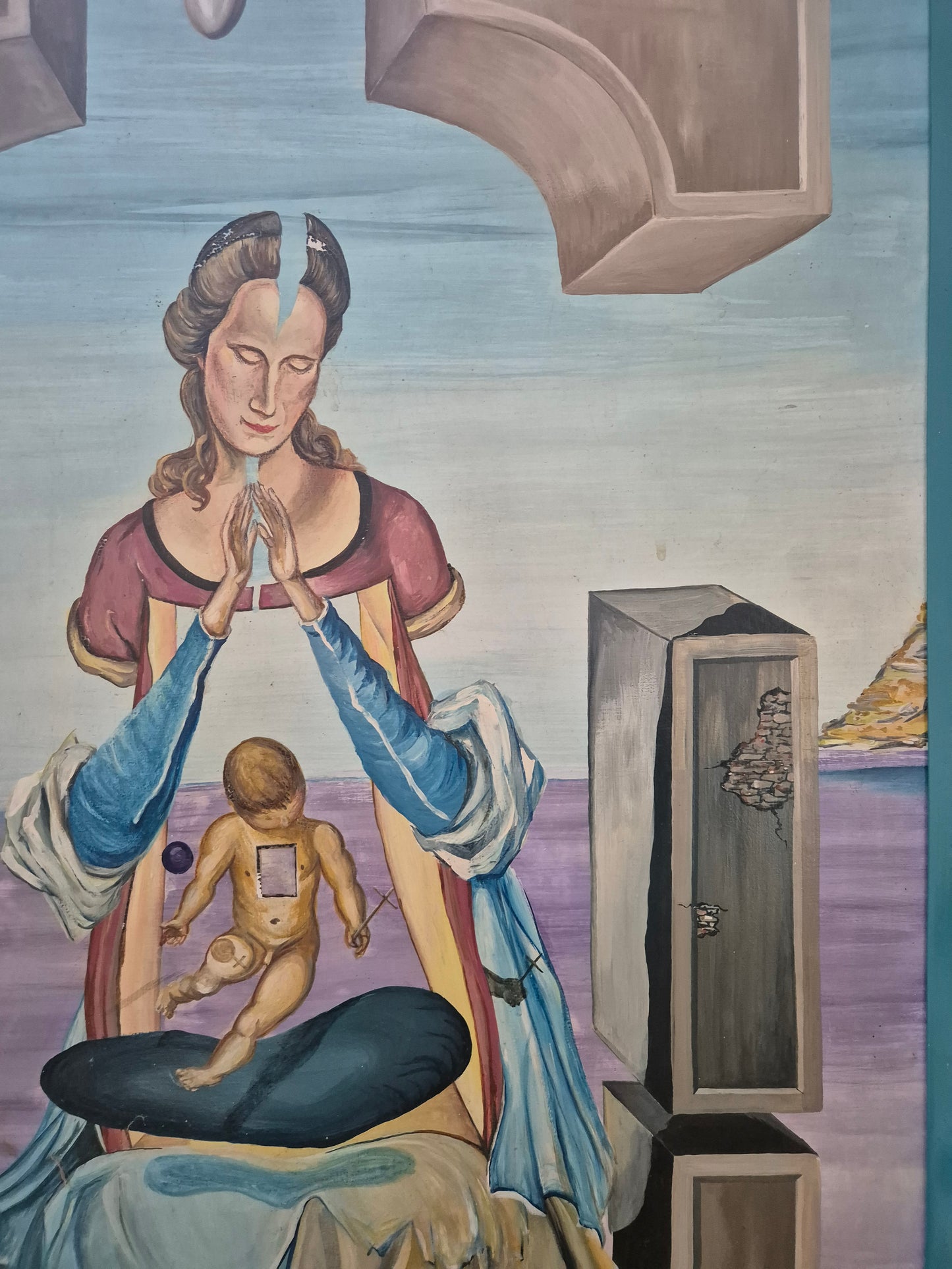 Salvador Dali (1904-1989) After Ölgemälde Surrealismus Madonna