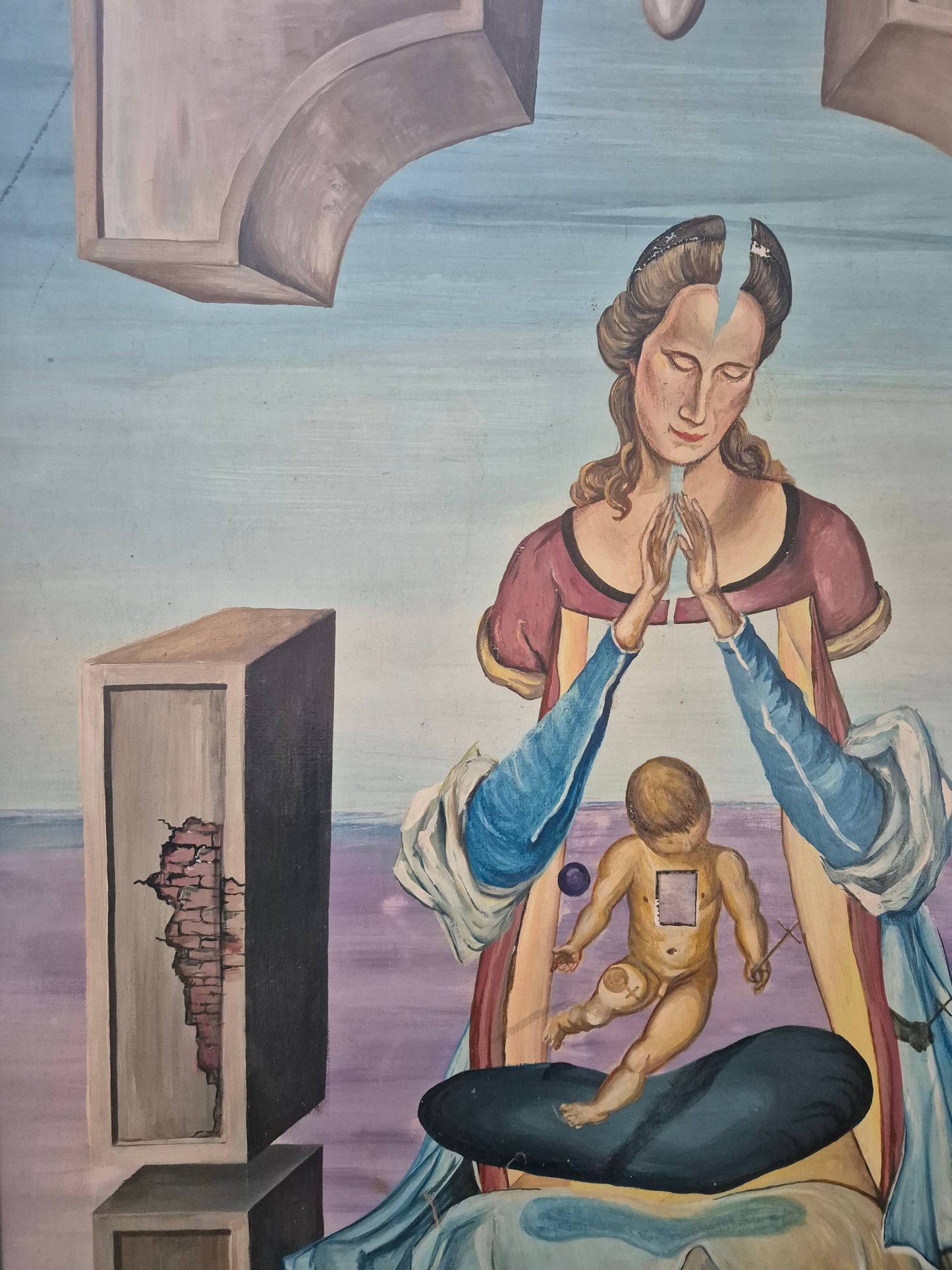 Salvador Dali (1904-1989) After Ölgemälde Surrealismus Madonna