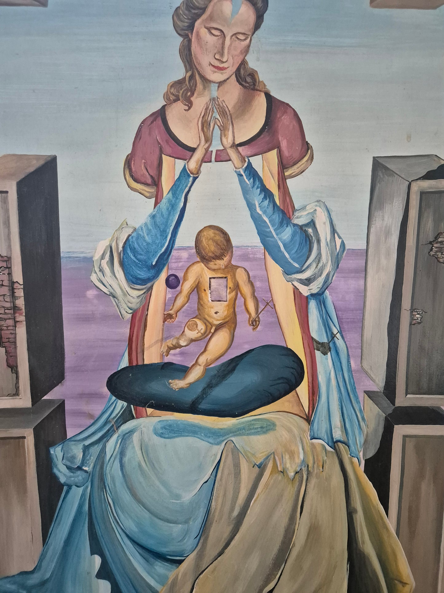 Salvador Dali (1904-1989) After Ölgemälde Surrealismus Madonna