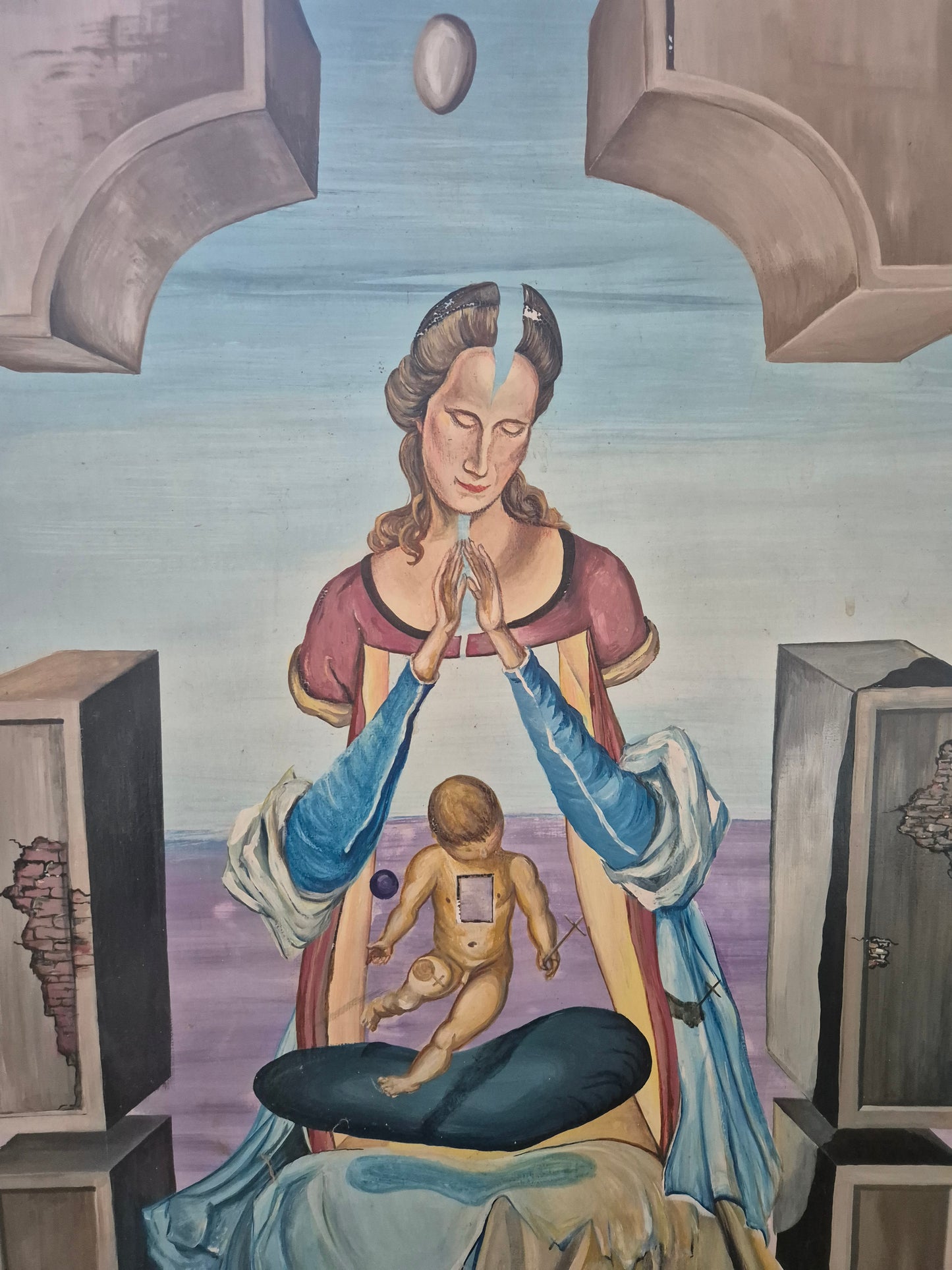 Salvador Dali (1904-1989) After Ölgemälde Surrealismus Madonna