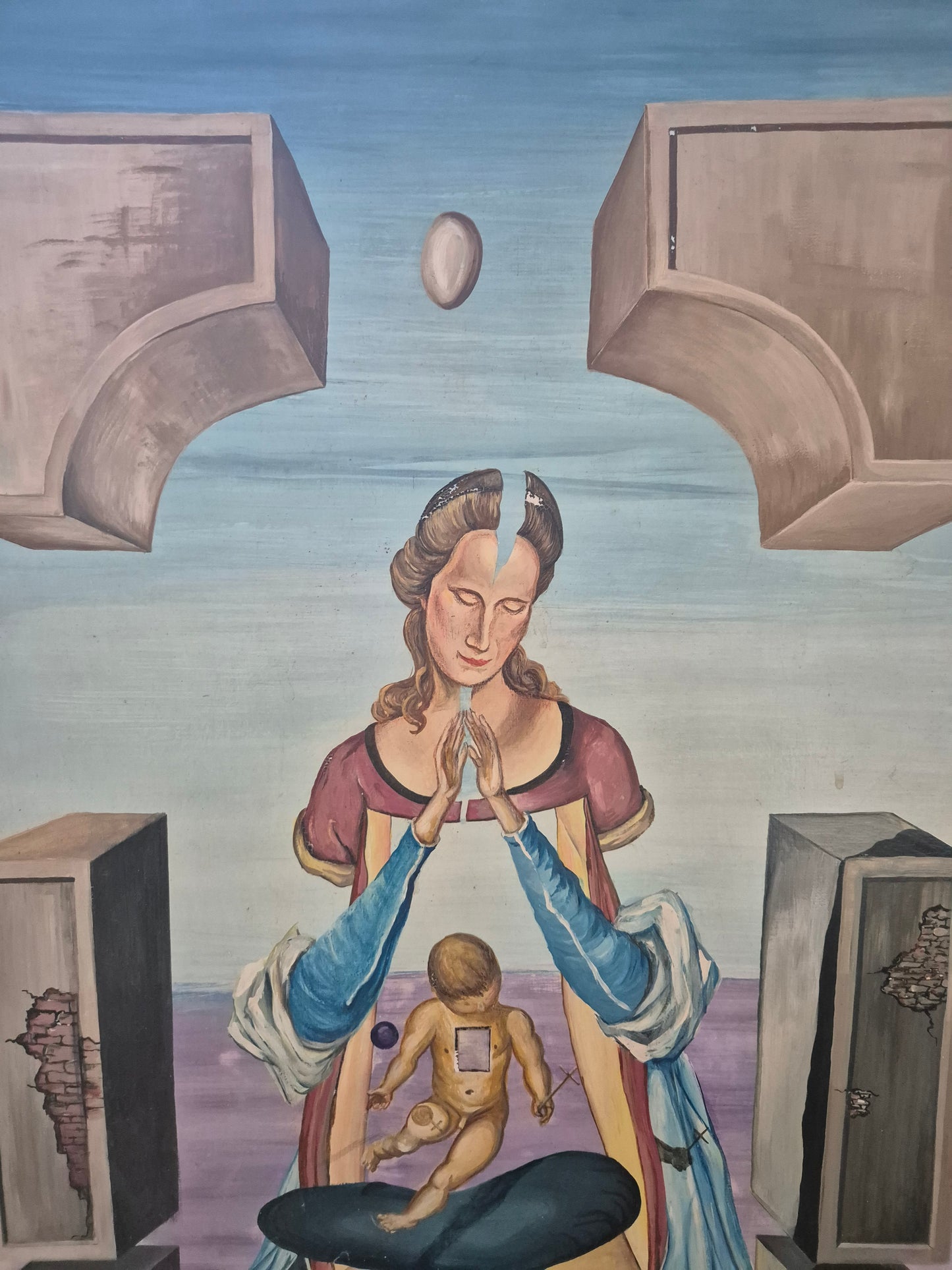 Salvador Dali (1904-1989) After Ölgemälde Surrealismus Madonna