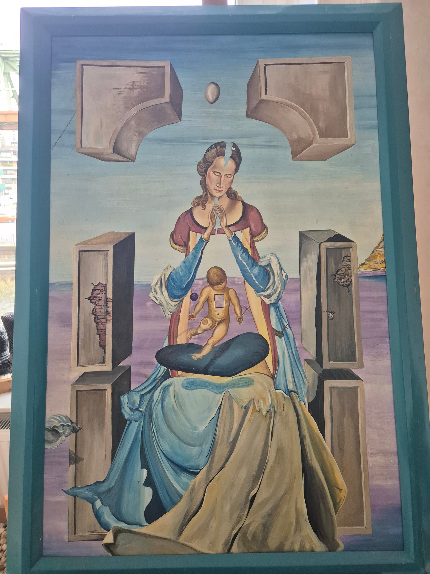 Salvador Dali (1904-1989) After Ölgemälde Surrealismus Madonna