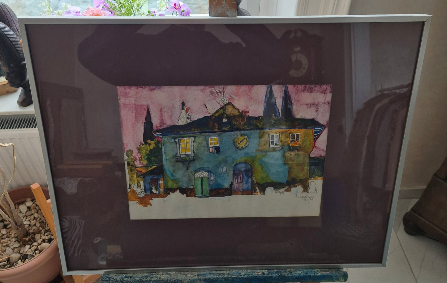 Aquarell Gemälde Modern Naive Malerei Handsigniert P. Mauhaus 1976