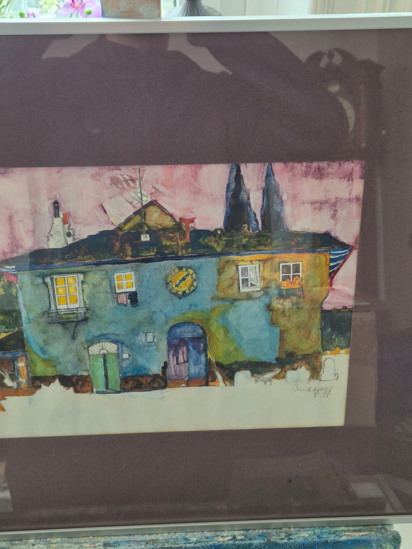 Aquarell Gemälde Modern Naive Malerei Handsigniert P. Mauhaus 1976