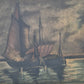 E. Viand (XIX-XX) Ölgemälde Segelboote im Mondschein 38 × 40 cm