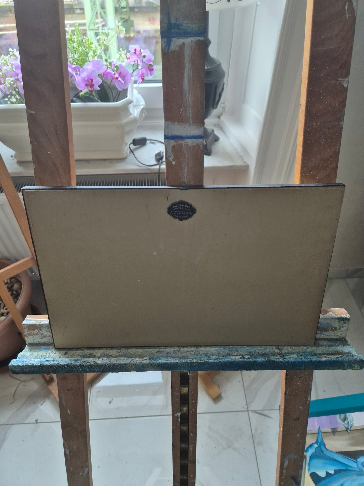 Schloss Dätzingen Druckgrafik Lithographie Landschaftsidylle Gerahmt