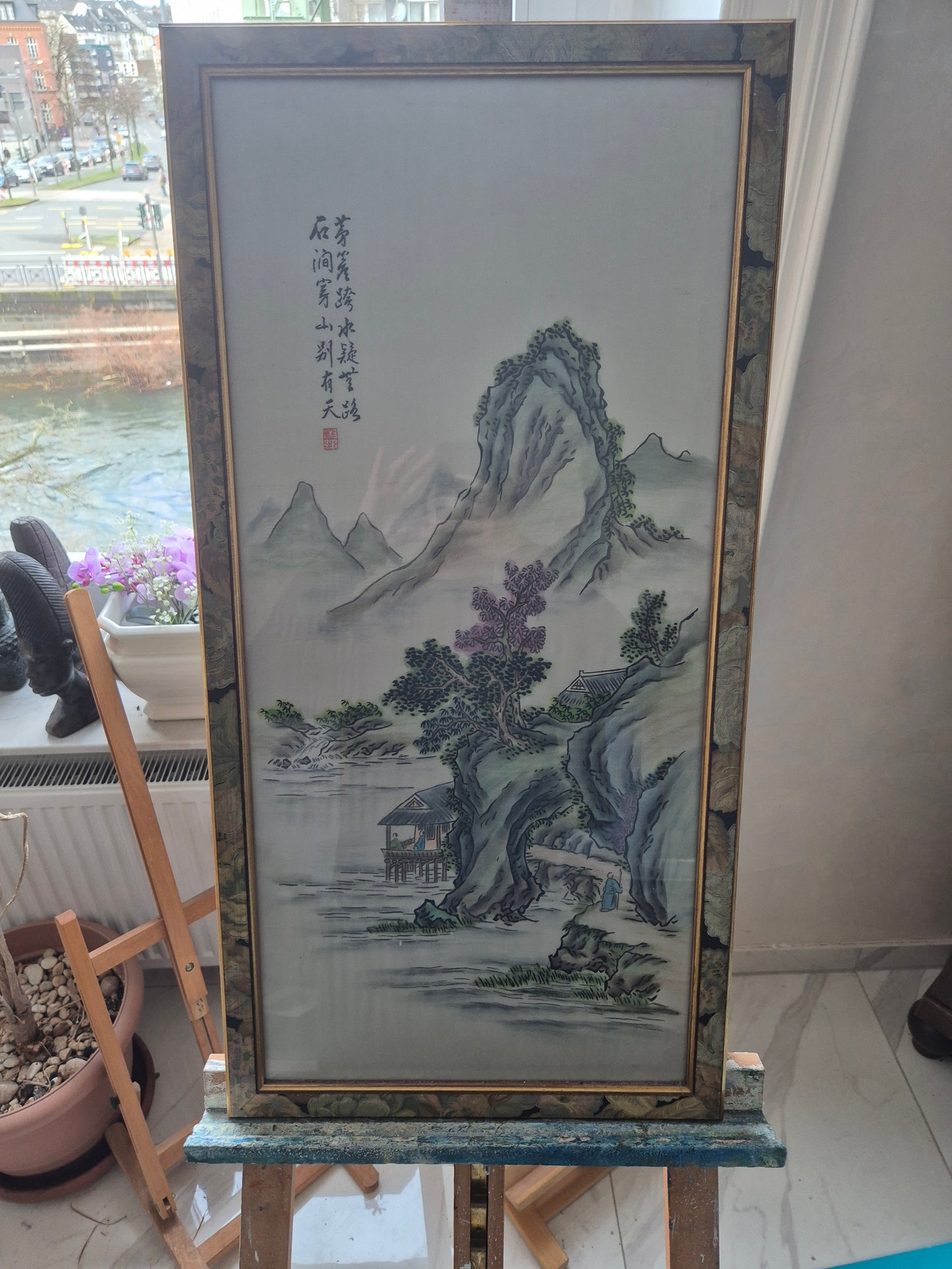 Hochwertiger Kunstdruck Chinesischer Jin Zhai Berg Fluss Landschaft