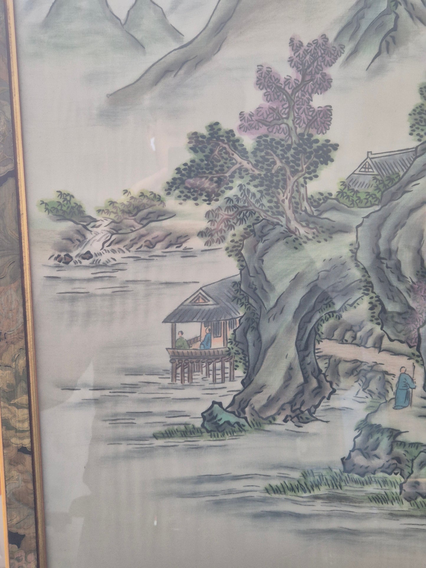 Hochwertiger Kunstdruck Chinesischer Jin Zhai Berg Fluss Landschaft