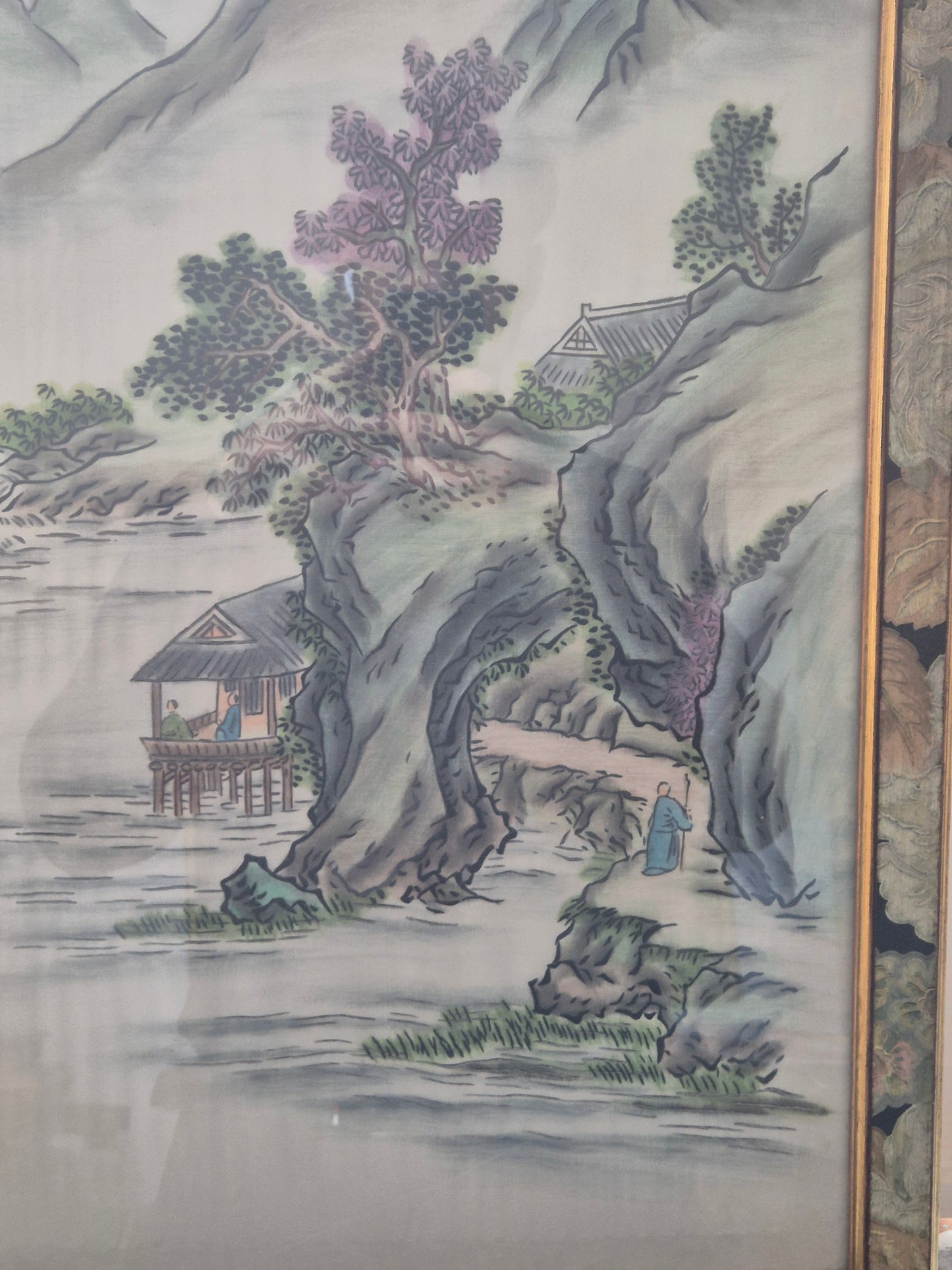 Hochwertiger Kunstdruck Chinesischer Jin Zhai Berg Fluss Landschaft