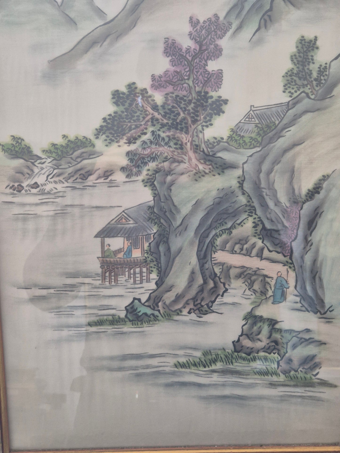 Hochwertiger Kunstdruck Chinesischer Jin Zhai Berg Fluss Landschaft
