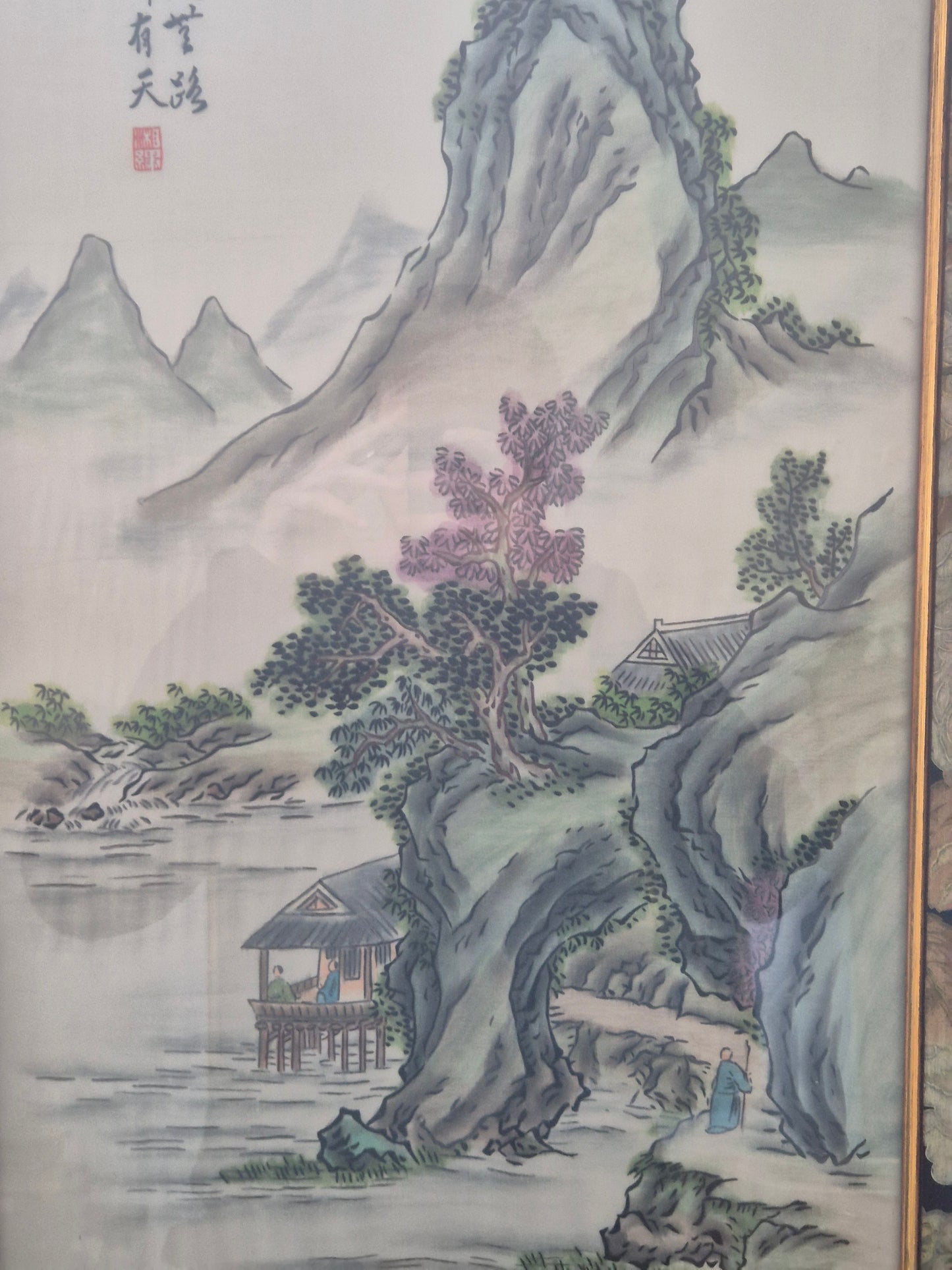 Hochwertiger Kunstdruck Chinesischer Jin Zhai Berg Fluss Landschaft