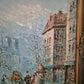Ölgemälde Post Impressionismus Handsigniert Pariser Straßenszene 53x63cm