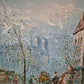 Ölgemälde Post Impressionismus Handsigniert Pariser Straßenszene 53x63cm