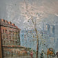 Ölgemälde Post Impressionismus Handsigniert Pariser Straßenszene 53x63cm