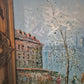 Ölgemälde Post Impressionismus Handsigniert Pariser Straßenszene 53x63cm