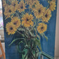 Ölgemälde Stillleben Sonnenblumen Monogrammiert und Datiert  H.G 1973