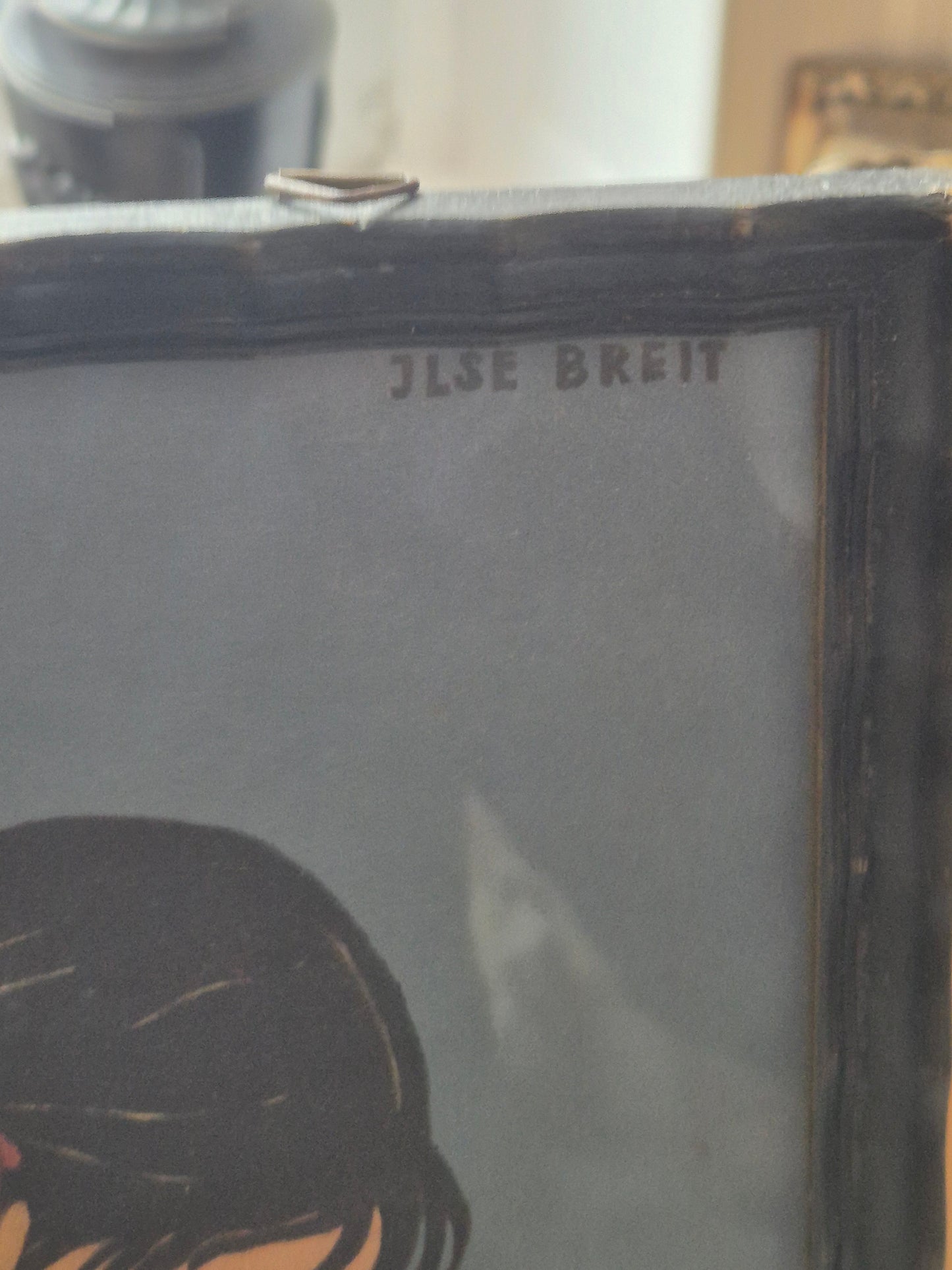 Ilse Breit (1908-1992) Farblithographie Goose Girl Gerahmt hinter Glas