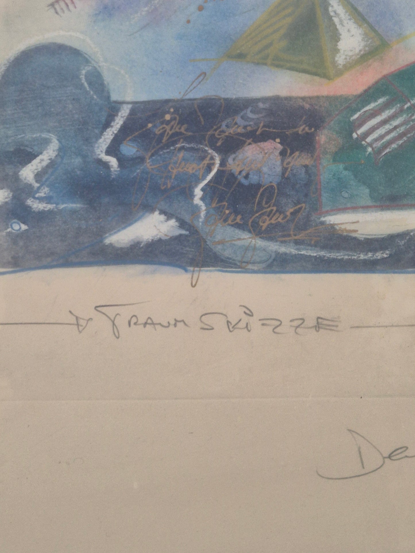 Edmond Dembinski (1951-2002) Farblithographie Traumskizze Nummeriert 1/100