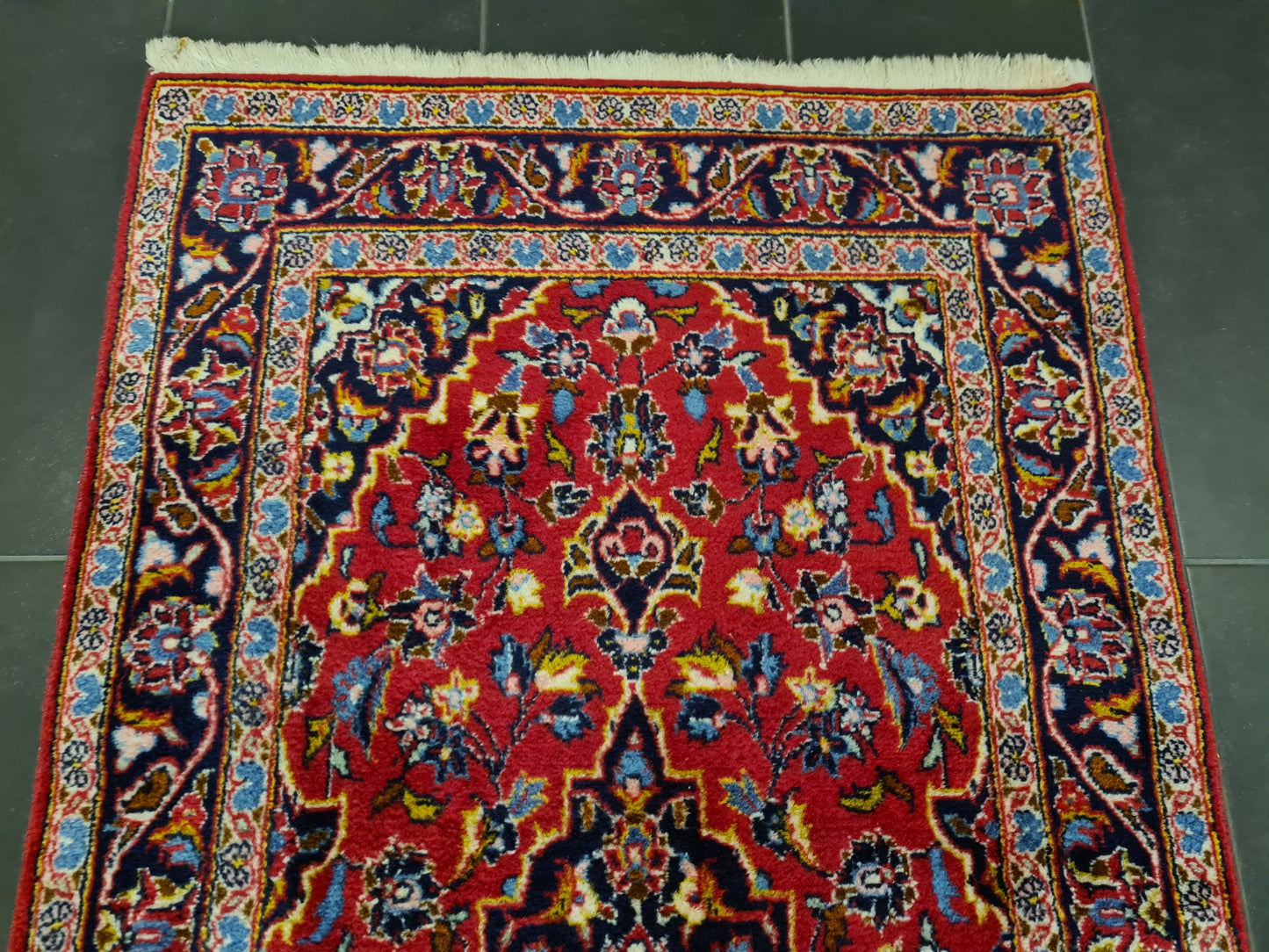 Perserteppich Orientteppich Handgeknüpfer Teppich Keshan Läufer 320x92cm