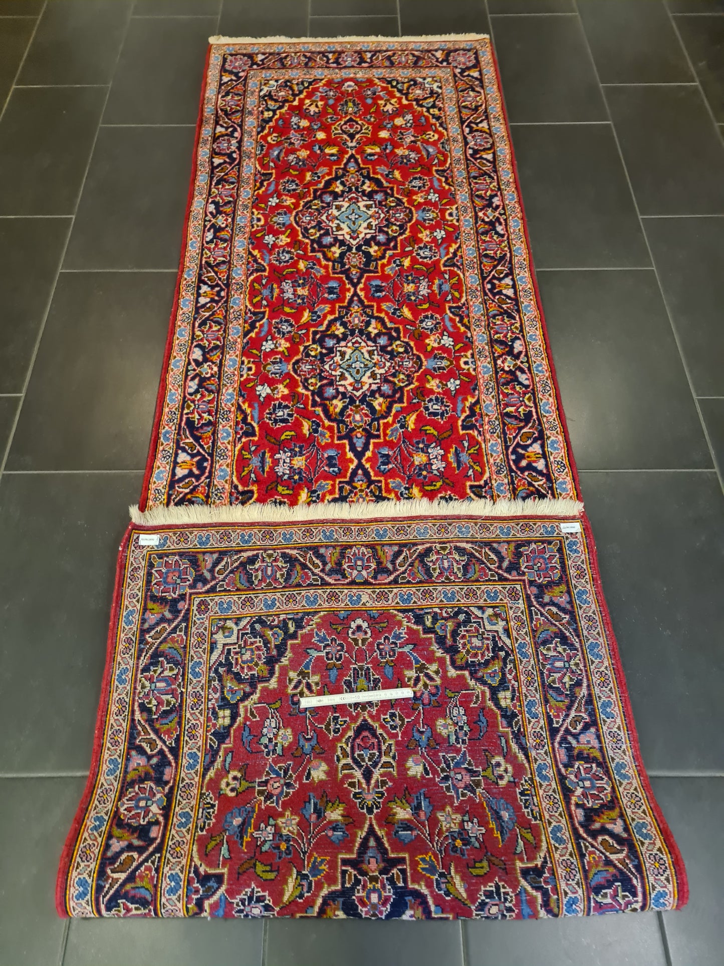Perserteppich Orientteppich Handgeknüpfer Teppich Keshan Läufer 320x92cm