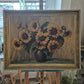 Ölgemälde Handsigniert Blumenstillleben Sonnenblumen 70x90cm