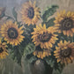 Ölgemälde Handsigniert Blumenstillleben Sonnenblumen 70x90cm