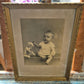Originale Lithographie Fotokunst Historisches Porträt eines Babys